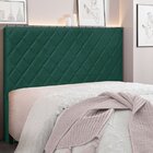 Cabeceira Casal 140cm Veludo Esmeralda  Verde Floresta