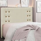 Cabeceira Casal 140cm Veludo Gênova  Bege