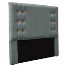 Cabeceira Casal 140cm Veludo Gênova  Cinza