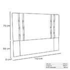 Cabeceira Casal 140cm Veludo Gênova  Uva