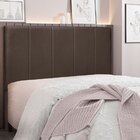 Cabeceira Casal 140cm Veludo Ravenna  Marrom