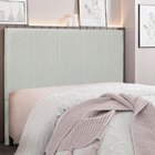 Cabeceira Casal 140cm Veludo Ravenna  Prata