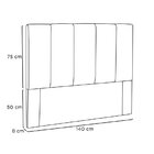 Cabeceira Casal 140cm Veludo Ravenna  Uva