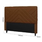 Cabeceira Casal 140cm Veludo Sky Simbal Slim Canela