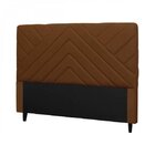 Cabeceira Casal 140cm Veludo Sky Simbal Slim Canela