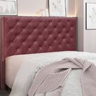 Cabeceira Casal 140cm Veludo Tania  Vinho