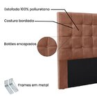 Cabeceira Casal 140cm Veludo Verona  Cobre