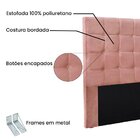 Cabeceira Casal 140cm Veludo Verona  Rosa