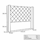 Cabeceira Casal 140cm Veludo Vicenza  Marrom