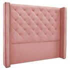 Cabeceira Casal 140cm Veludo Vicenza  Rosa