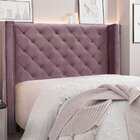 Cabeceira Casal 140cm Veludo Vicenza  Uva