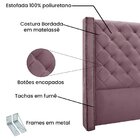 Cabeceira Casal 140cm Veludo Vicenza  Uva