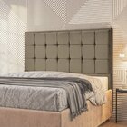 Cabeceira Casal 140cm X 135 Cm Suecia Veludo Castor
