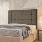 Cabeceira Casal 140cm X 135 Cm Suecia Veludo Chocolate