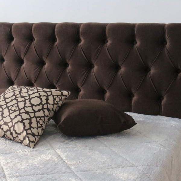 Cabeceira Casal 140x60cm Qualidade Elegancia Marrom Escuro