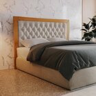 Cabeceira Casal 148,5cm Veludo  Amêndoa Mel