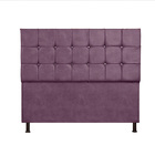 Cabeceira Casal 160 Cm Com Strass Dubai Veludo  Roxo