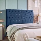 Cabeceira Casal 160 Cm Com Strass Grécia Azul