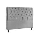 Cabeceira Casal 160 Cm Com Strass Grécia Cinza