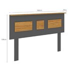 Cabeceira Casal 160cm Com Pés Fellicci Grafite/nogal