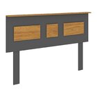 Cabeceira Casal 160cm Com Pés Fellicci Grafite/nogal