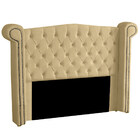 Cabeceira Casal 160cm Decorativa Ayla Veludo Bege - Montanari