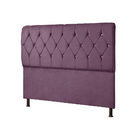 Cabeceira Casal 195 Cm Com Strass Malaga Veludo  Roxo
