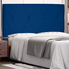 Cabeceira Casal 1 40m Aquilla Suede Azul Marinho - Pallazio