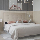 Cabeceira Casal 1 40m Berlim Corano Bege - Pallazio