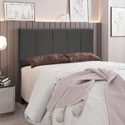 Cabeceira Casal 1 40m Genebra Suede - Pallazio - Grafite