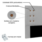 Cabeceira Casal 1 40m Genova Linho Cinza Claro - Pallazio
