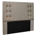 Cabeceira Casal 1 40m Genova Linho Rústico Areia - Pallazio