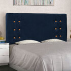 Cabeceira Casal 1 40m Genova Suede - Pallazio - Azul Marinho