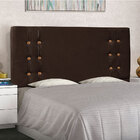 Cabeceira Casal 1 40m Genova Suede - Pallazio - Marrom Café