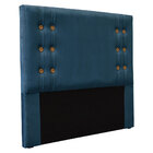 Cabeceira Casal 1 40m Genova Veludo Azul Marinho - Pallazio