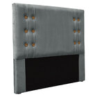 Cabeceira Casal 1 40m Genova Veludo Cinza Chumbo - Pallazio