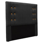 Cabeceira Casal 1 40m Genova Veludo Preto - Pallazio