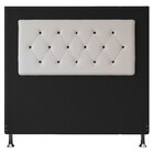 Cabeceira Casal 1 40m Havana Suede Preto Com Corino Branco -