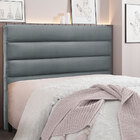Cabeceira Casal 1 40m La Italiana Veludo Cinza Chumbo - Palla