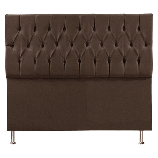 Cabeceira Casal 1 40m Madrid Suede - Pallazio - Marrom