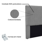 Cabeceira Casal 1 40m Ravenna Linho Cinza Escuro - Pallazio