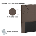 Cabeceira Casal 1 40m Ravenna Suede Caramelo - Pallazio