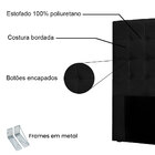 Cabeceira Casal 1 40m Santiago Suede Preto - Pallazio