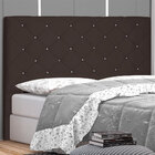 Cabeceira Casal 1 40m Tânia Suede - Pallazio - Marrom Café
