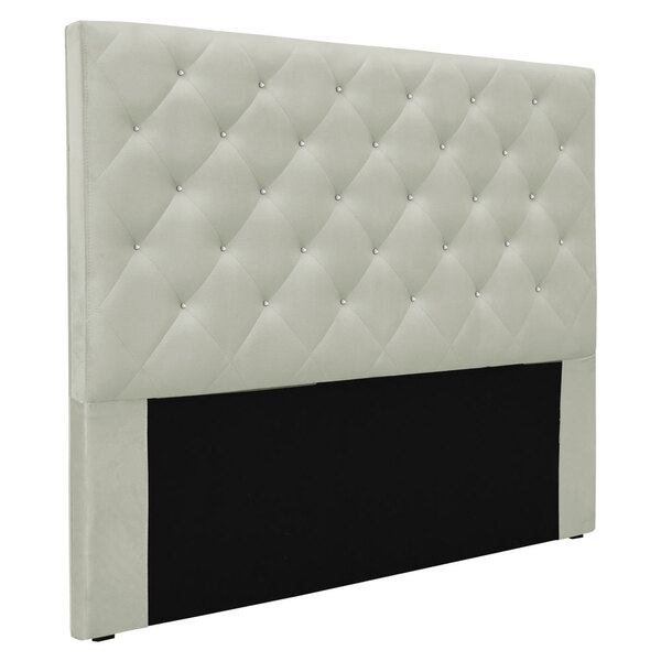 Cabeceira Casal 1 40m Tânia Veludo Cinza Prata - Pallazio