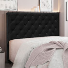 Cabeceira Casal 1 40m Toledo Suede - Pallazio - Preto