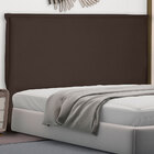 Cabeceira Casal 1 40m Veneza Suede Marrom Café - Pallazio