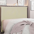 Cabeceira Casal 1 40m Veneza Veludo Bege - Pallazio