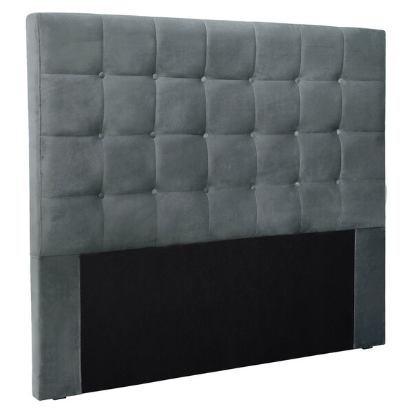 Cabeceira Casal 1 40m Verona Veludo - Pallazio - Cinza Chumbo