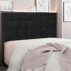 Cabeceira Casal 1 40m Verona Veludo - Pallazio - Preto
